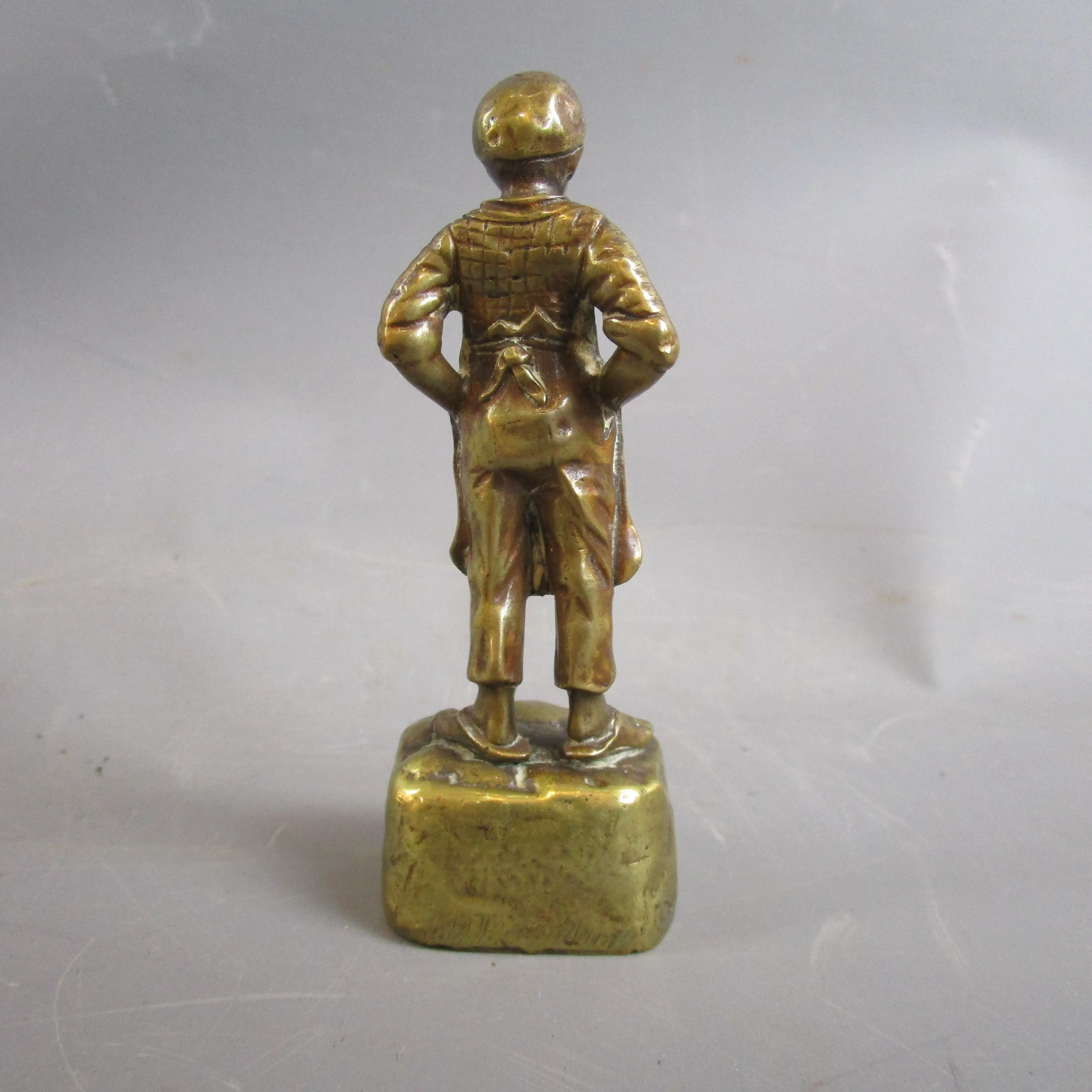 19th Century Bronze Apprentice Boy Smoking Antique Victorian c1840