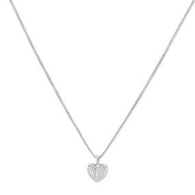 24Kae Shell Heart Necklace, Silver