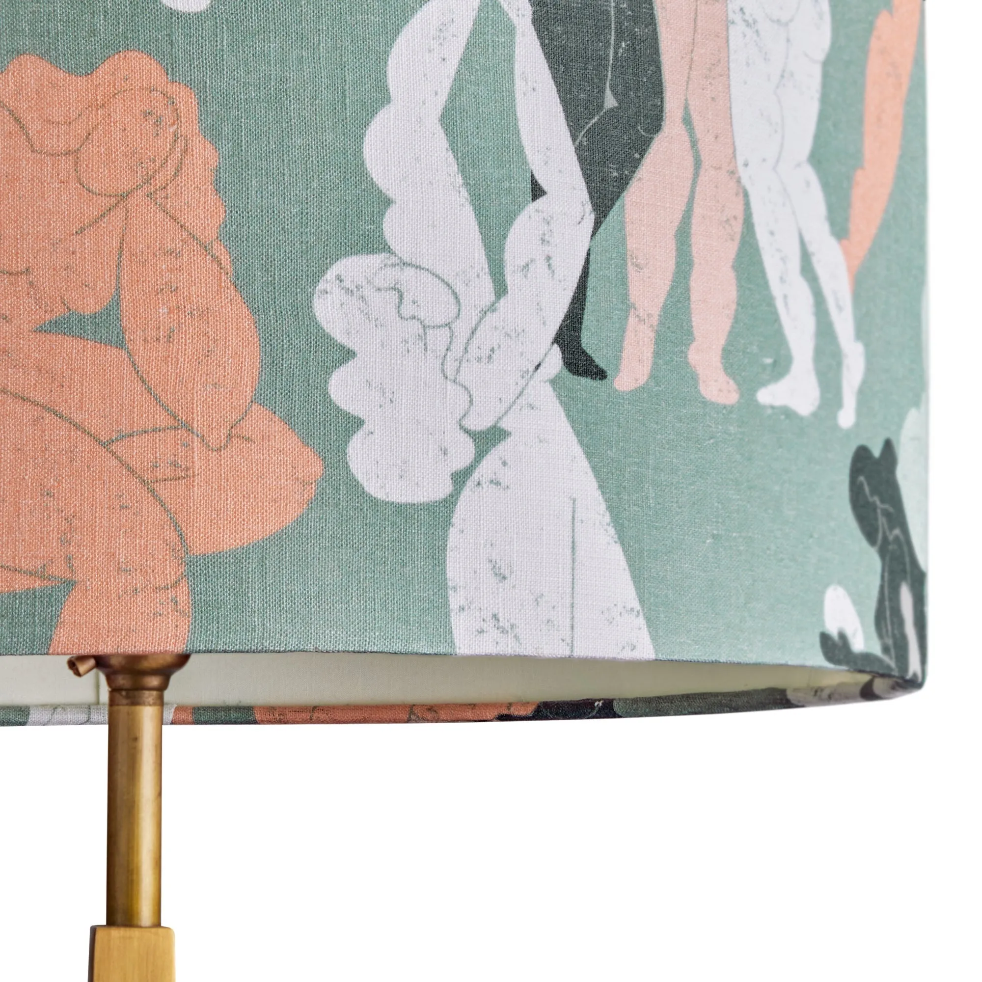 25cm drum shade in sage 'The Dance' by Tamar Kalif