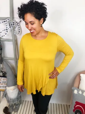 #465 *Doorbuster*Strolling Downtown Top (Mustard)