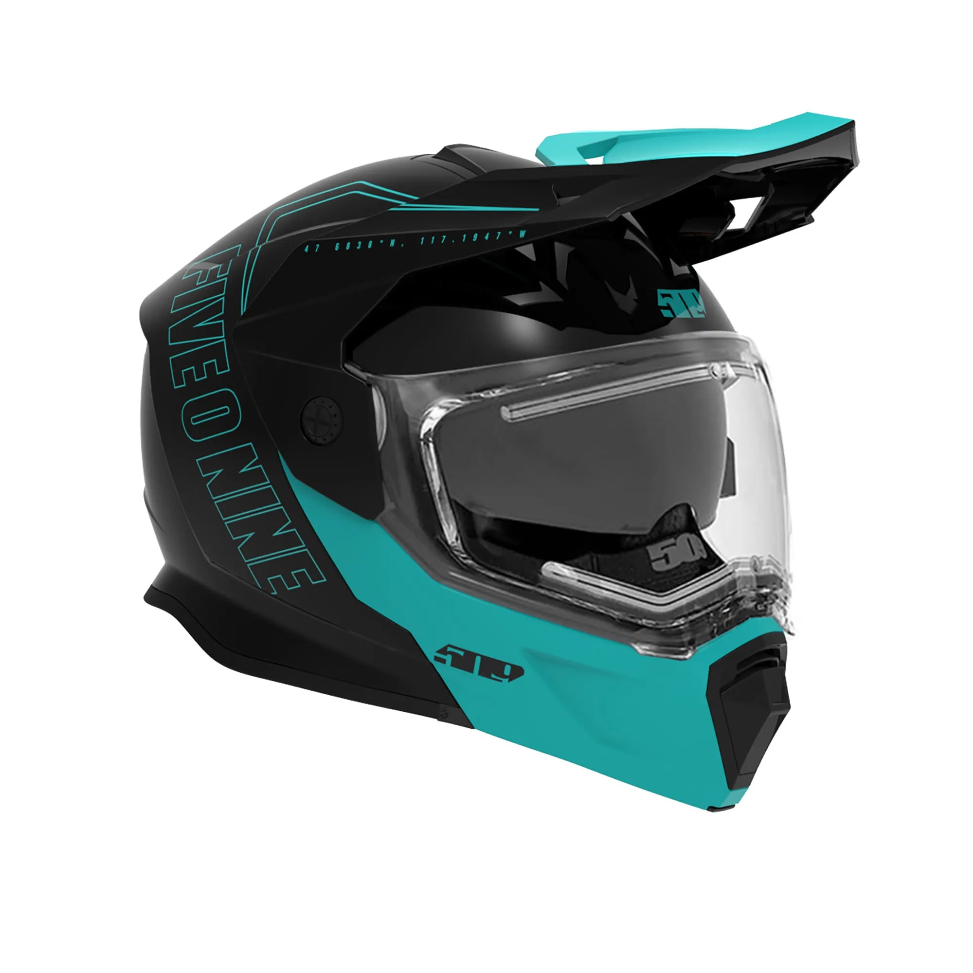 509  Delta R4 Ignite Snowmobile Helmet Fidlock Dual Pane Electric Shield Emerald FMVSS 218