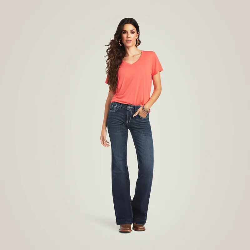 Ariat Ladies Trouser Perfect Rise Aisha Wide Leg Jean Style 10040806