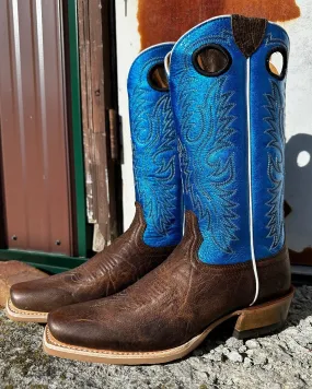 Ariat Men's Tobacco Toffee & Blue Ringer Cutter Toe Cowboy Boots 10051032