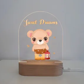 Baby bear With Candle Led Night Lamp