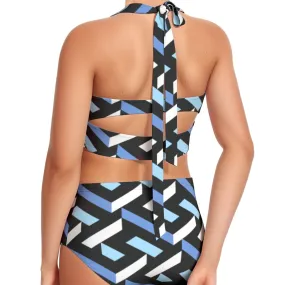 Bahamas Women's Swimsuit Set With Halter