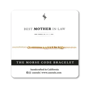 BEST MOTHER IN LAW - MORSE CODE BRACELET