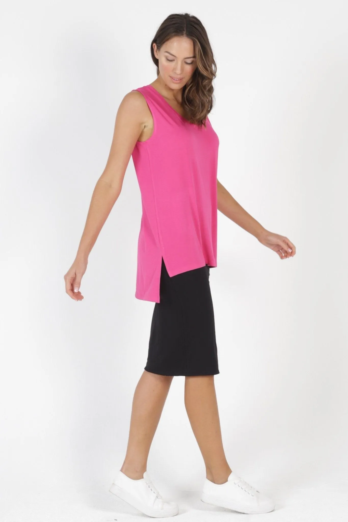 Betty Basics Barbados Tank in Fuchsia