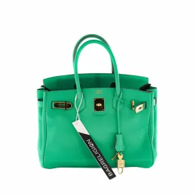 Birkin 30 Menthe Clemence GHW