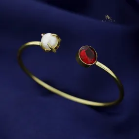 Bisiya Golden Glossy Pearl Bangle