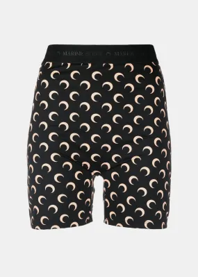 Black All Over Moon Yoga Short