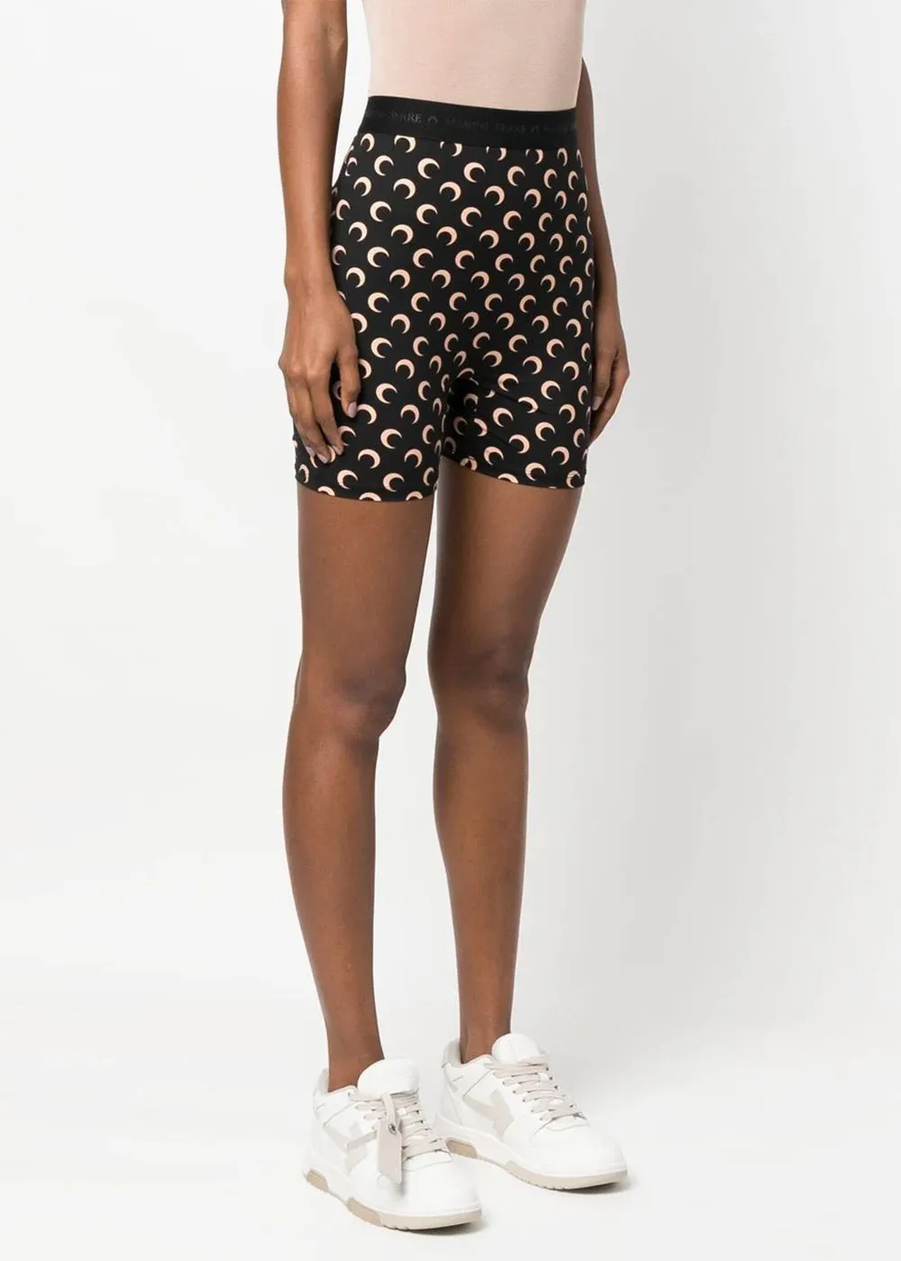 Black All Over Moon Yoga Short