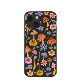 Black Midnight Shrooms iPhone 13 Mini Case