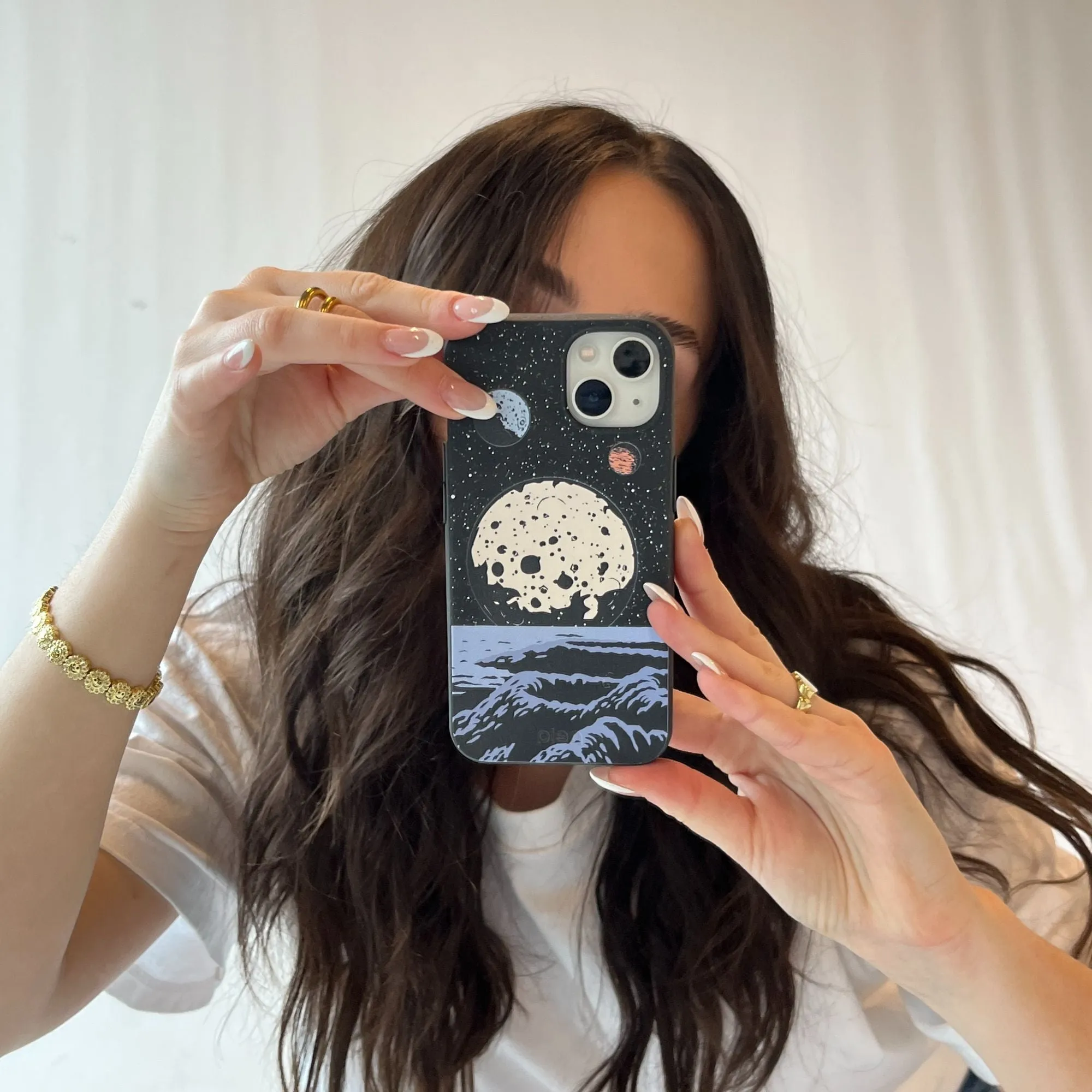 Black Retro Moon Google Pixel 6a Case