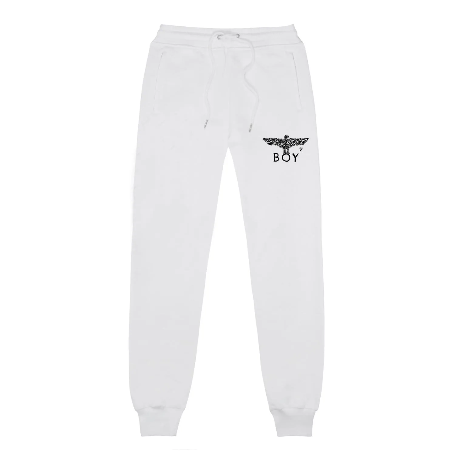 BOY HEARTS JOGGERS - WHITE