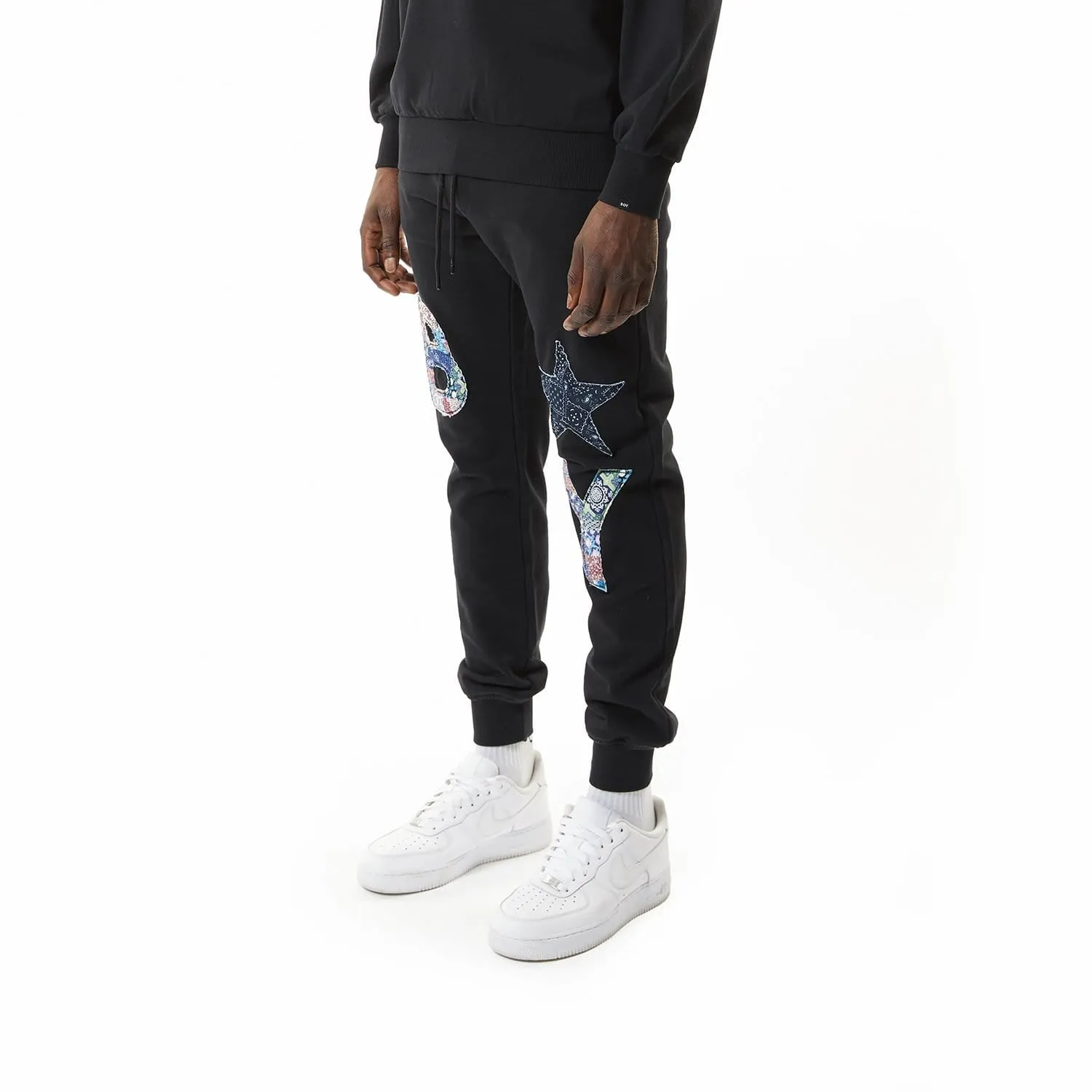 BOY ORB PUFF PATCH JOGGERS - BLACK