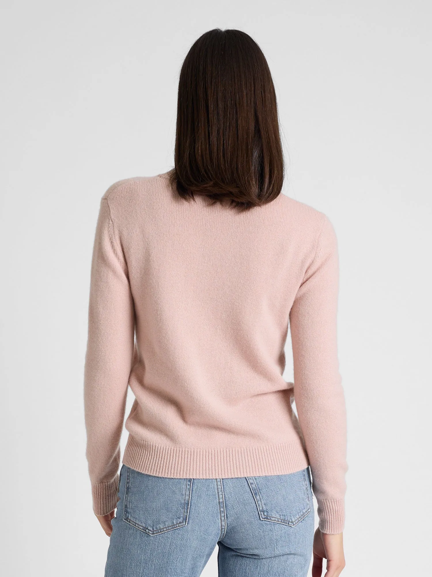 Cashmere sweater "Sofia long" - rose glow