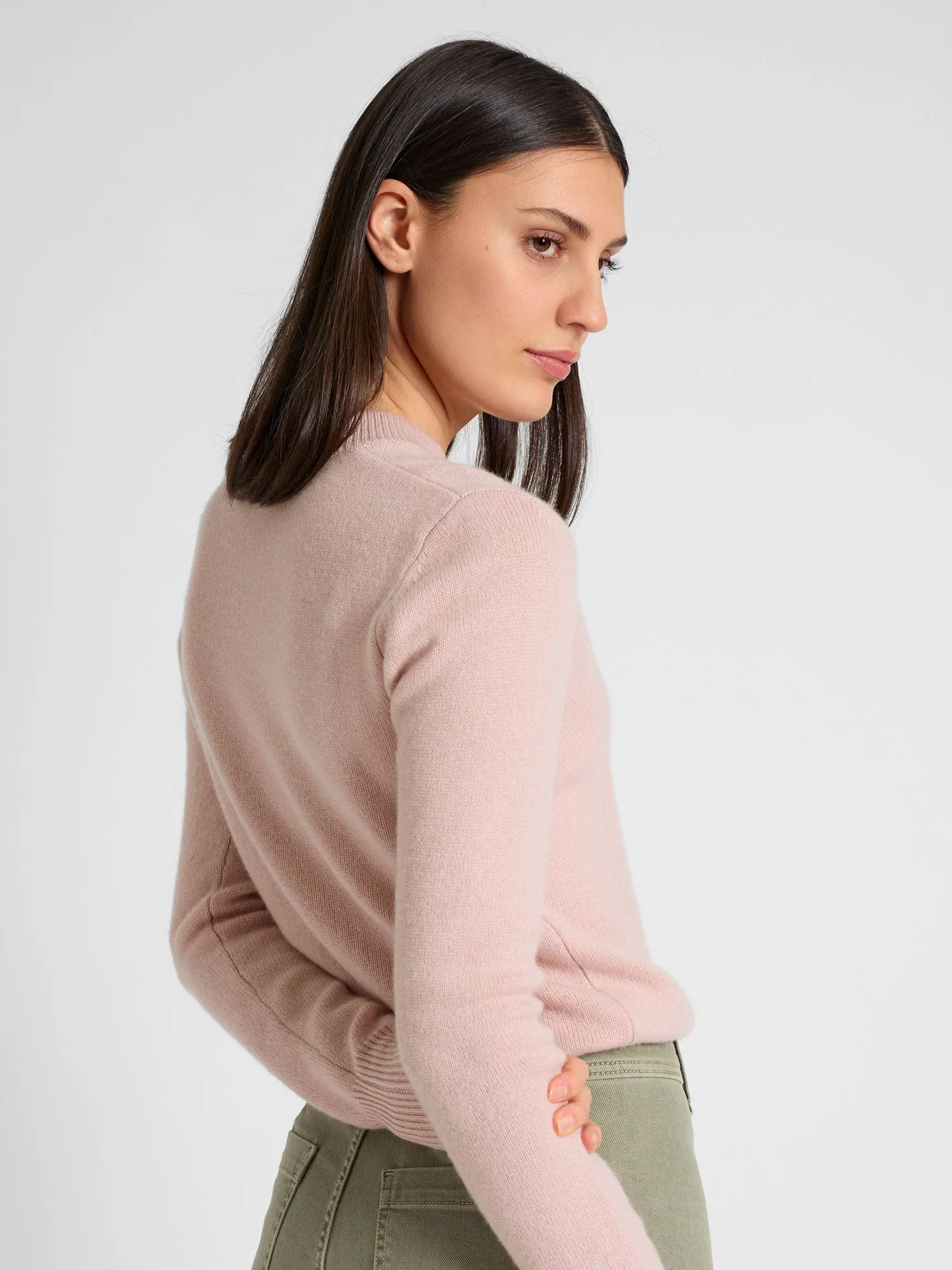 Cashmere sweater "Sofia long" - rose glow