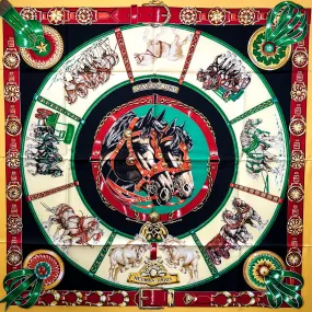 Chevaux de Trait Hermes Silk Scarf NIB