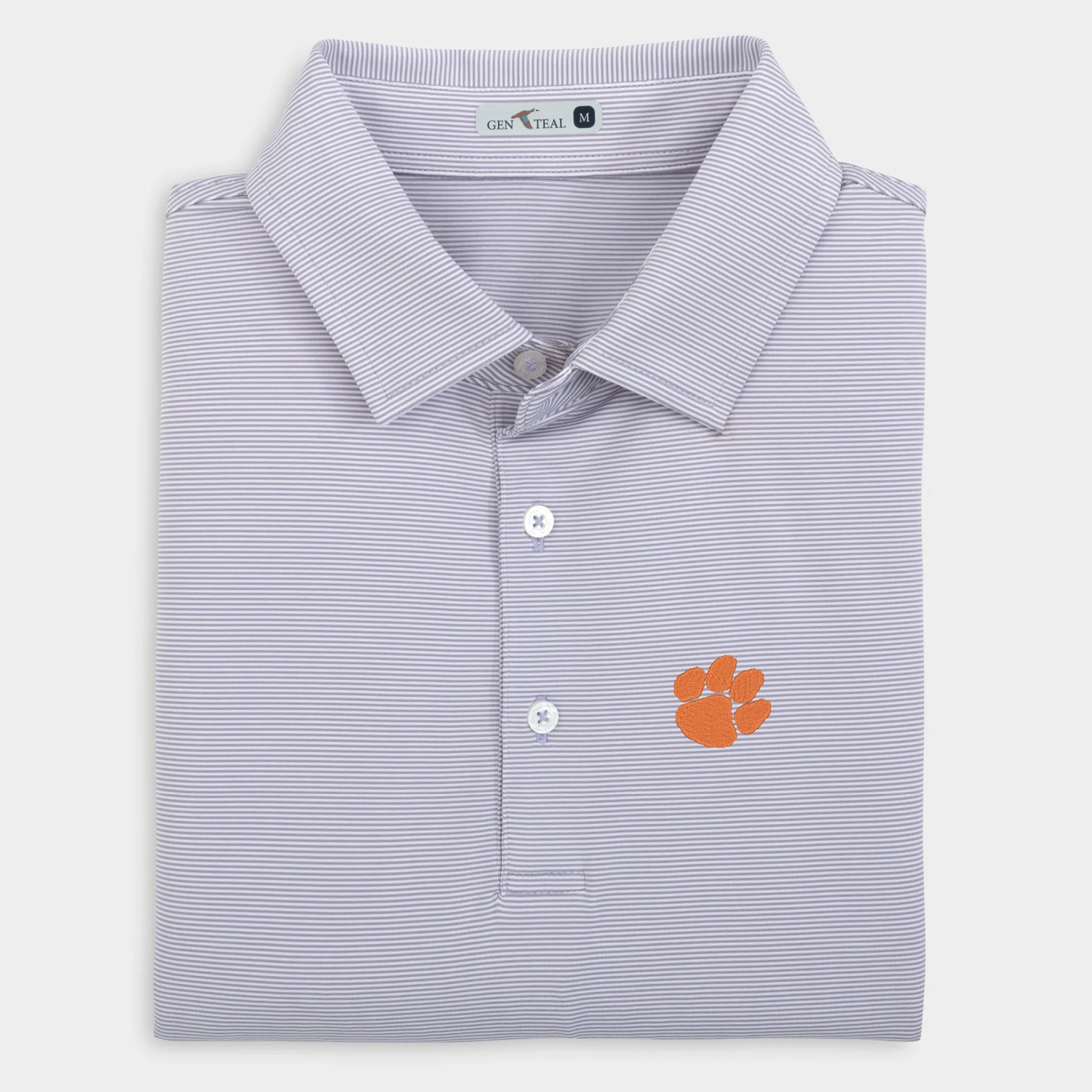 Clemson Pinstripe Performance Polo