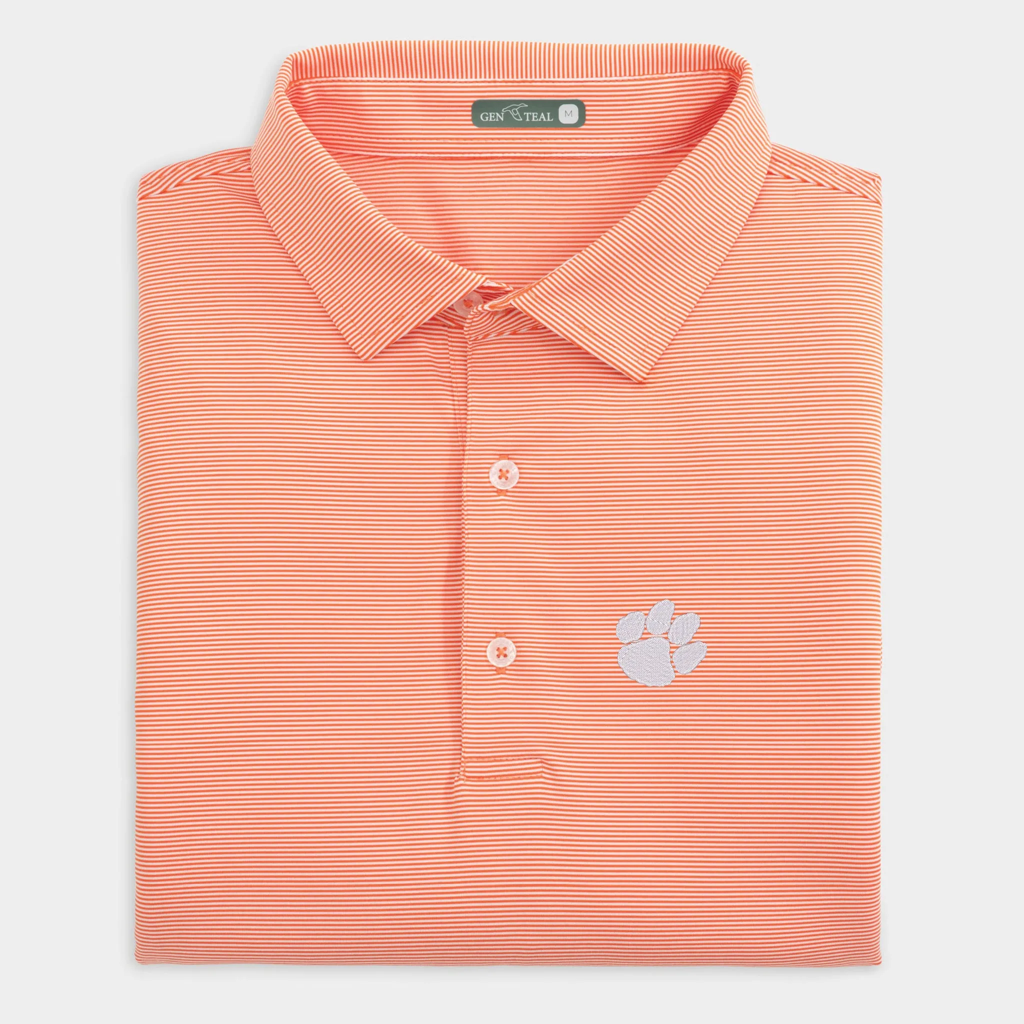 Clemson Pinstripe Performance Polo