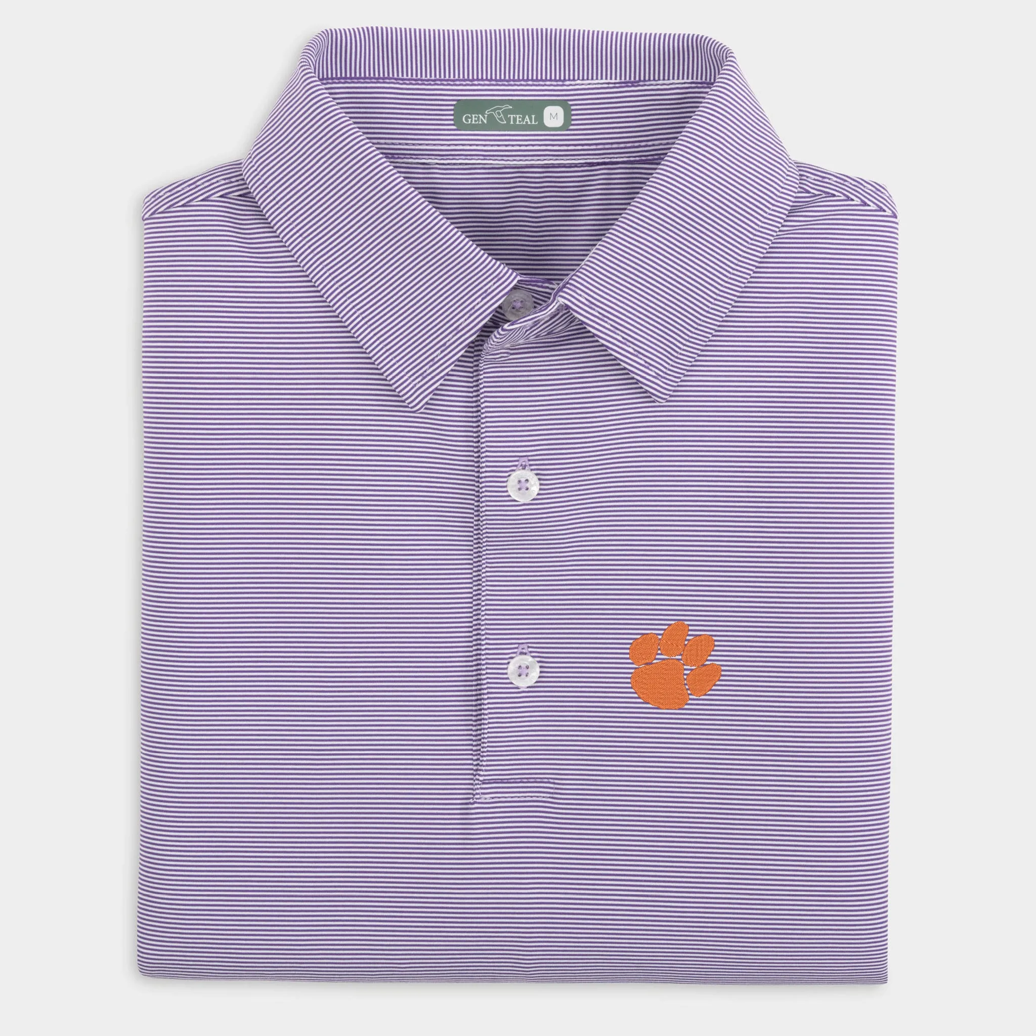 Clemson Pinstripe Performance Polo