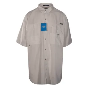 Columbia Men's Woven Shirt PFG White Bonehead S/S (100) Size 3XLT