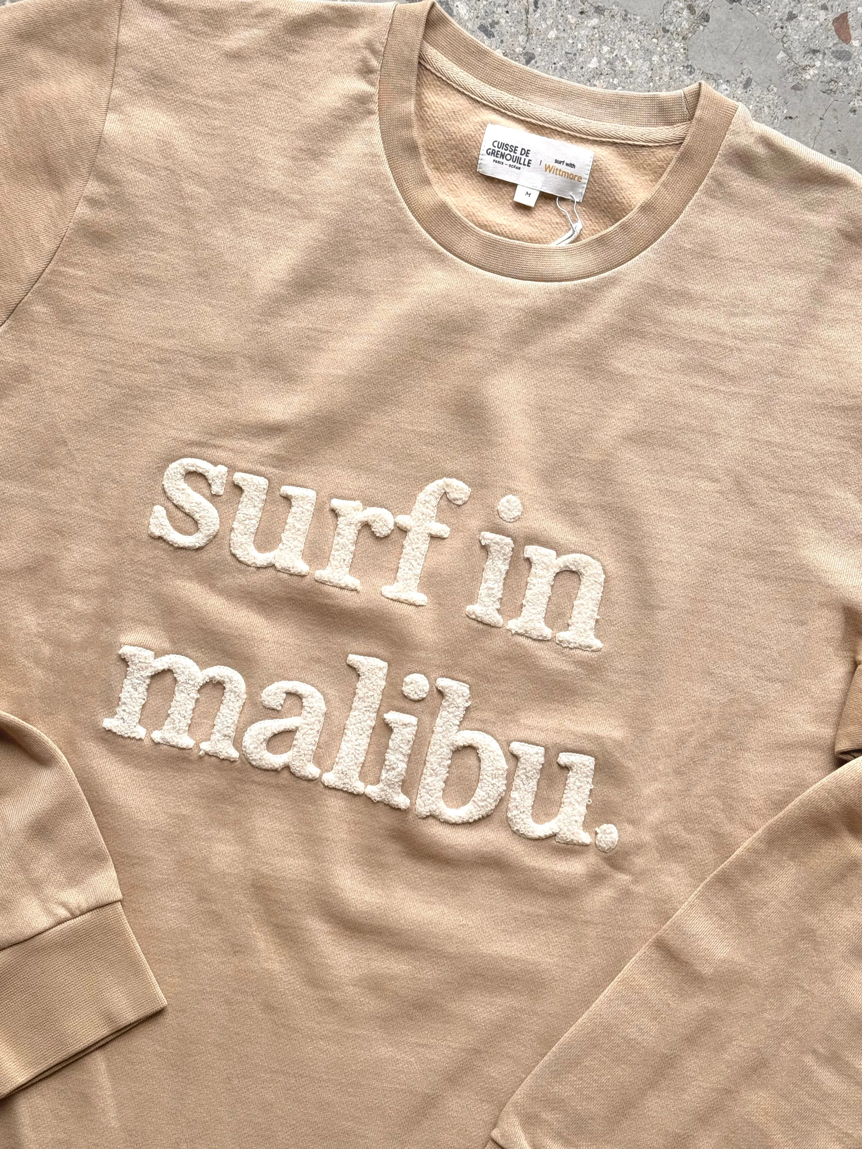 Cuisse de Grenouille Surf in Malibu Coffee Taupe Crewneck Sweatshirt - Exclusive