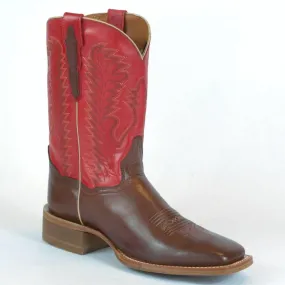 Dan Post Square Toe Dress Cowboy Boot-Brown Leather Roper 4-131-1