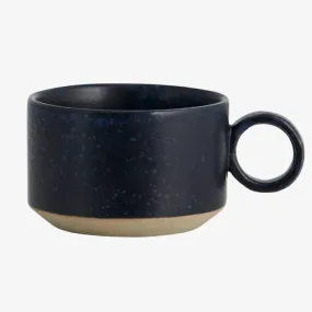 Dark Blue Grainy Tea Cup