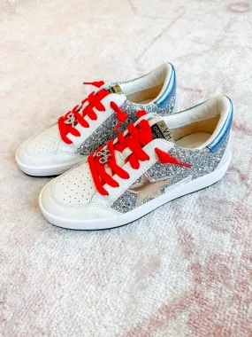 Denisse 4 Silver/Blue Multi Sneakers