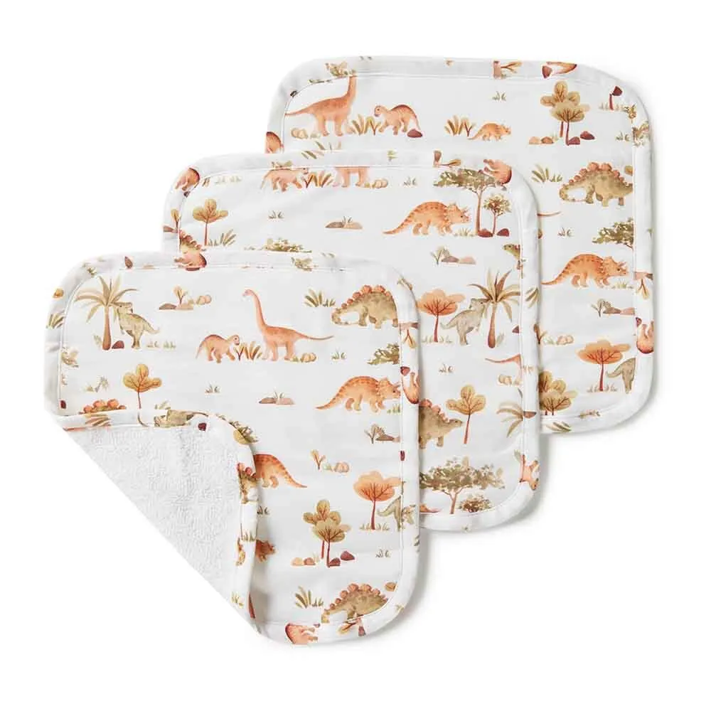 Dino | Organic Wash Cloths - 3 Pack