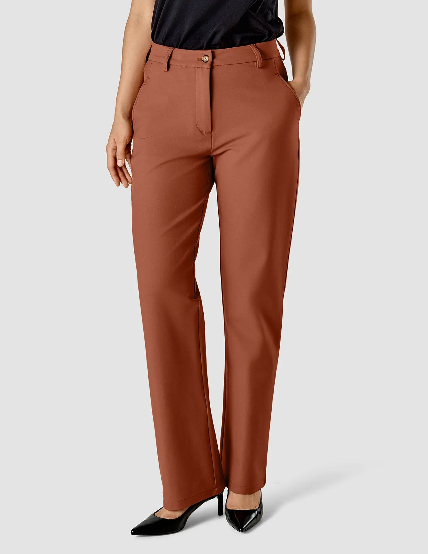 Essential Pants Straight Terracotta