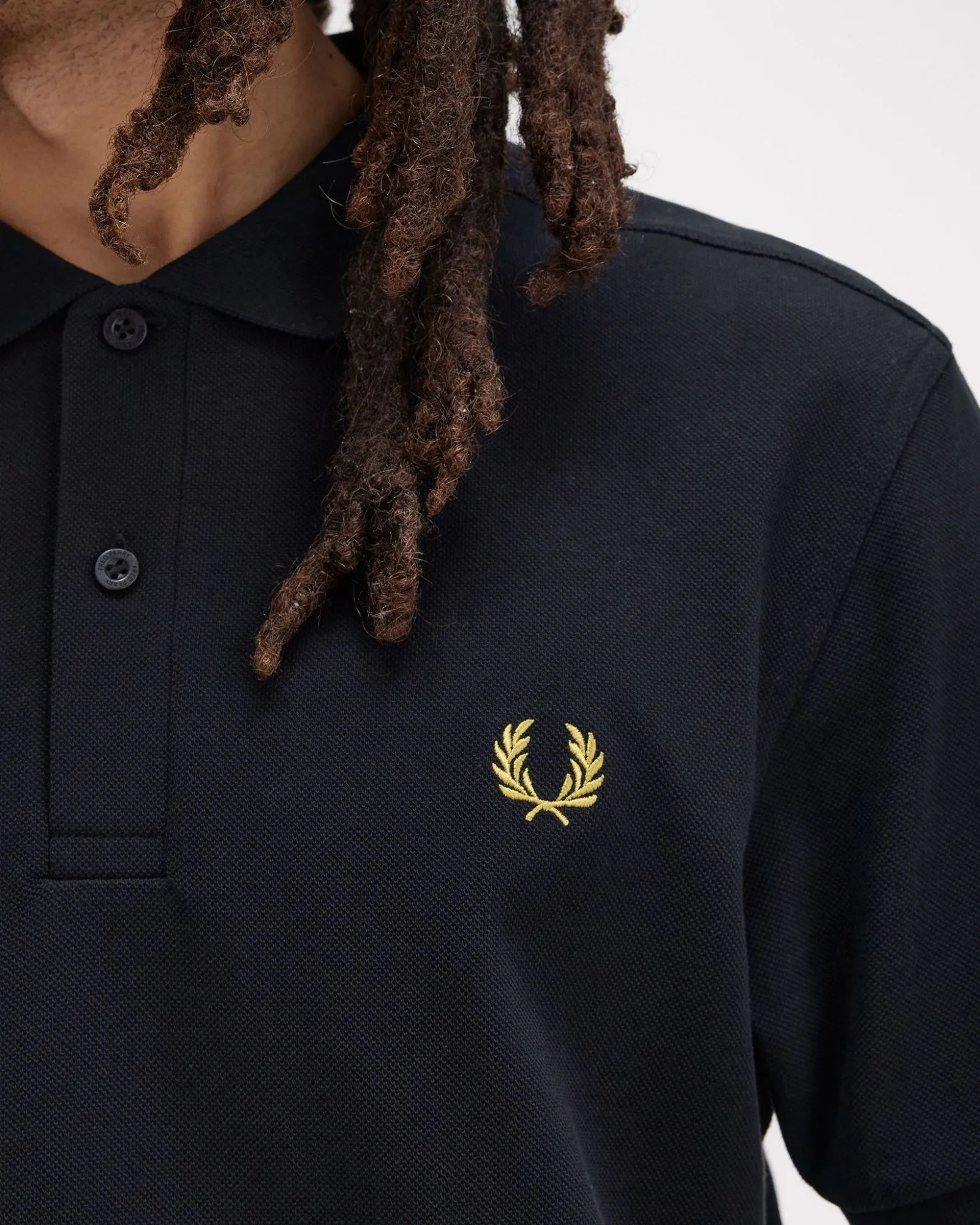 Fred Perry Plain Polo Shirt - Navy / Honeycomb