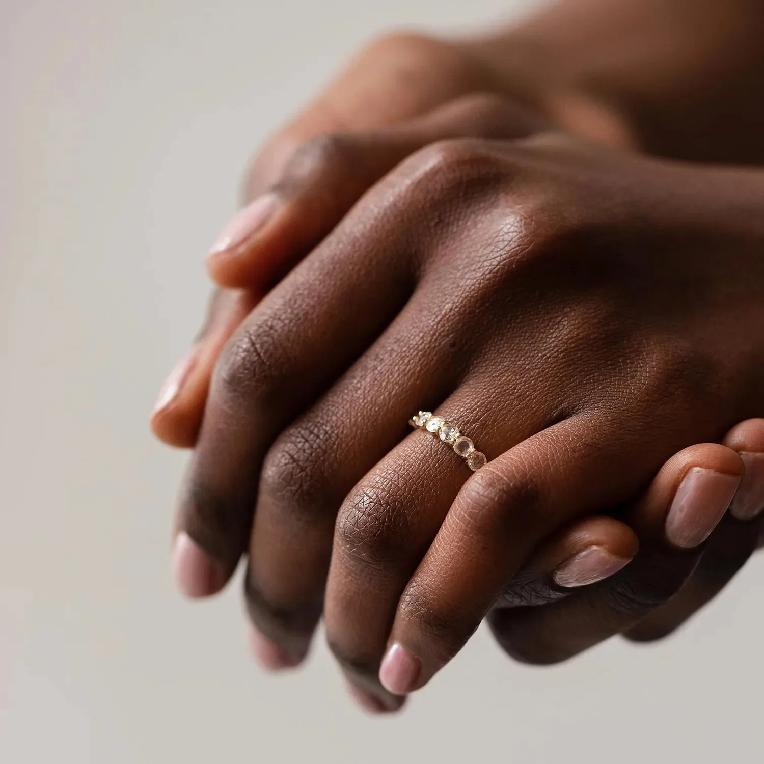 Large moonglade ring - 14k rose gold