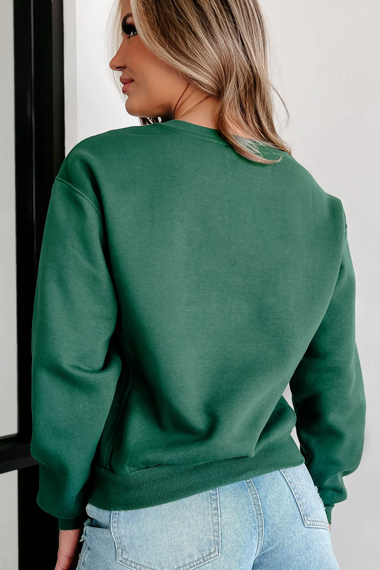 "Los Angeles Golf Club" Embroidered Crewneck Sweatshirt (Hunter Green)