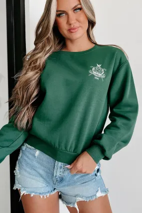 "Los Angeles Golf Club" Embroidered Crewneck Sweatshirt (Hunter Green)