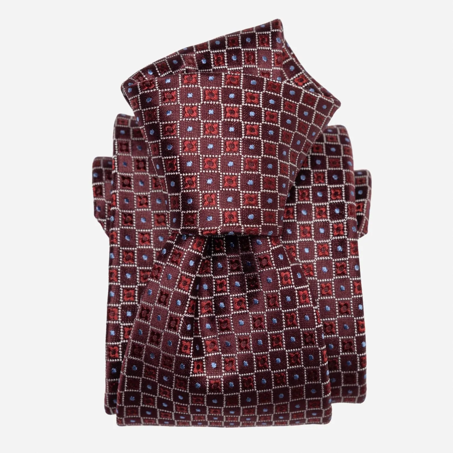 Ravenna - Silk Jacquard Tie - Burgundy