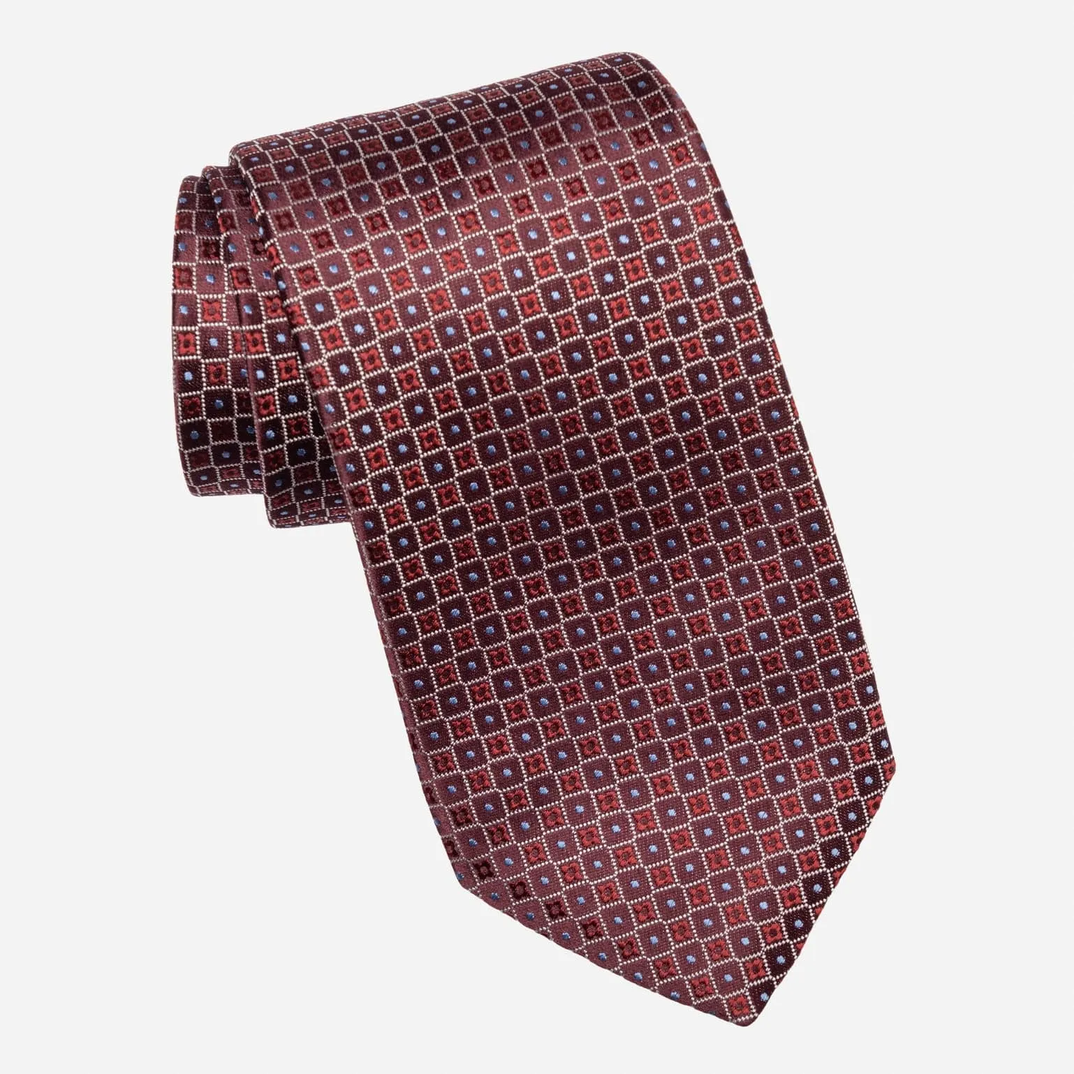 Ravenna - Silk Jacquard Tie - Burgundy