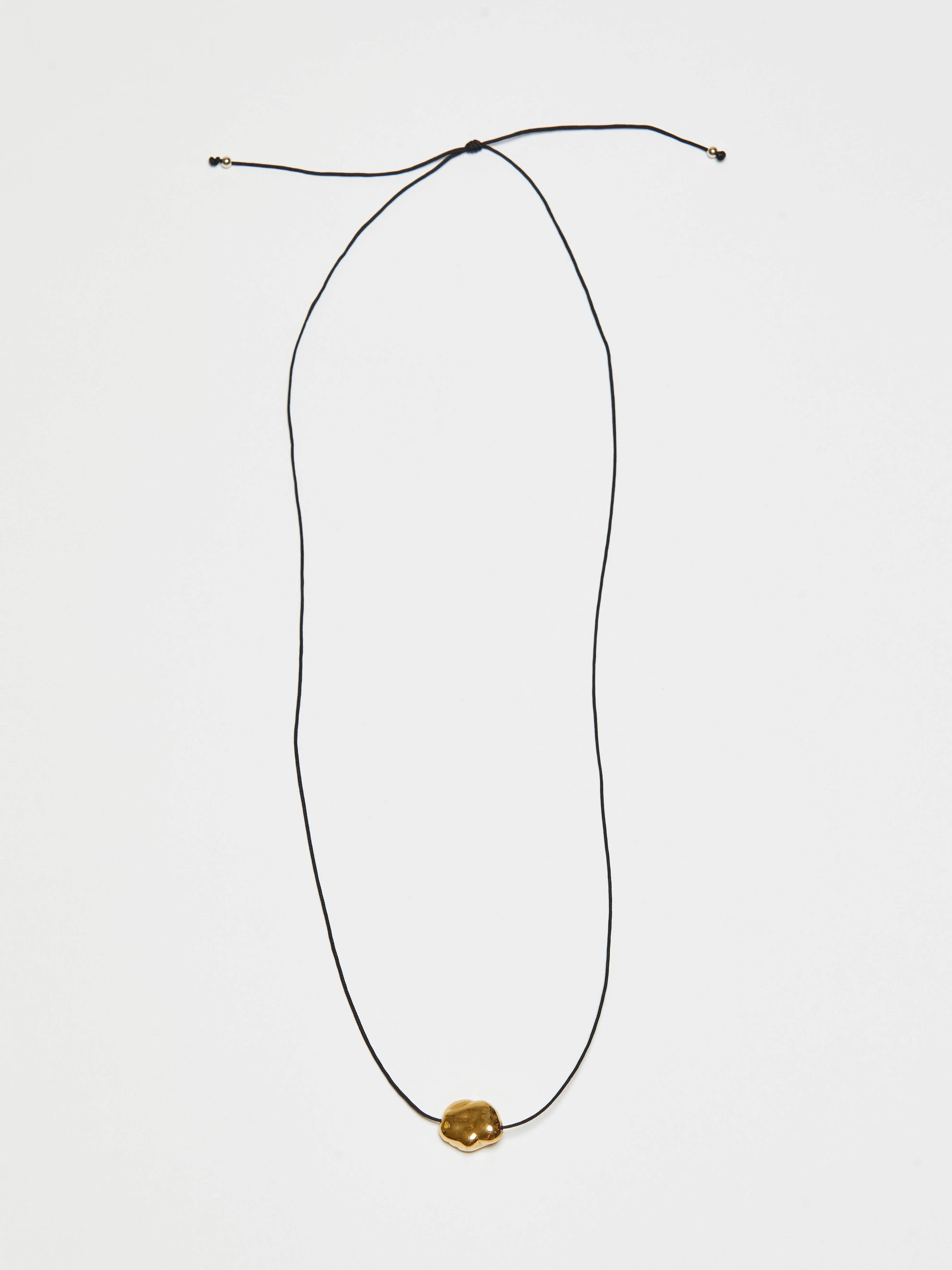 Single Gold Pearl Necklace