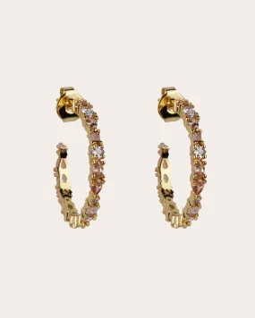 The Mini Adriana champagne earrings