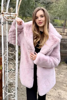 Women's Short Duchess Coat in "Plush Blush Pink" STOCK